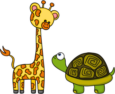长颈鹿和海龟是最好的朋友