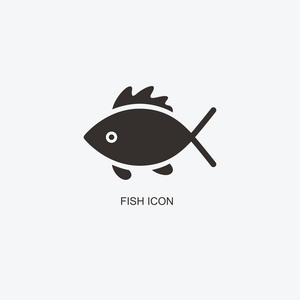 鱼标志模板的设计。海鲜餐厅图标