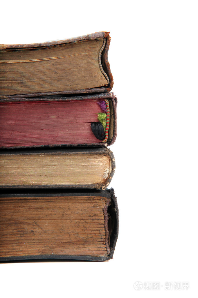 堆栈的旧书籍