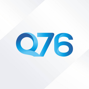 q76 联合字母和数字标志向量插图