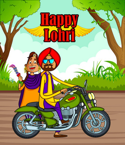 旁遮普节 lohri 的插图