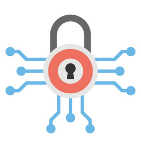 网络数据隐私保护平面图标