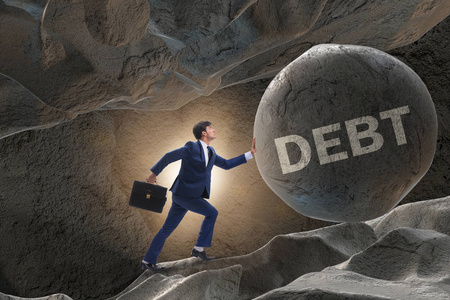 高利息债务业务概念的商人图片