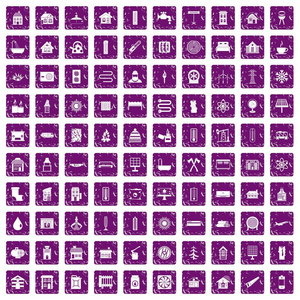 100加热图标设置垃圾紫色