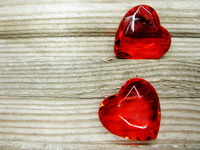 水晶两颗宝石心情人节爱假日概念回