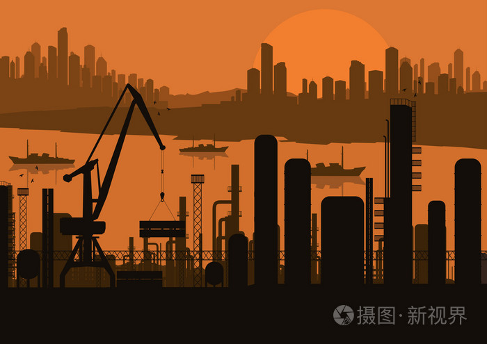 工业工厂景观背景图