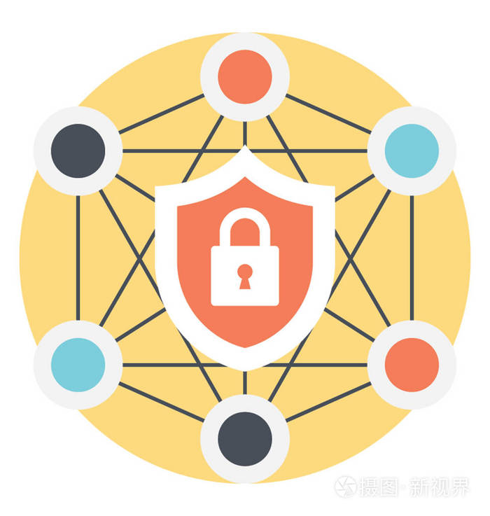 网络完整性表示网络安全概念插画-正版商用图片03plc1-摄图新视界
