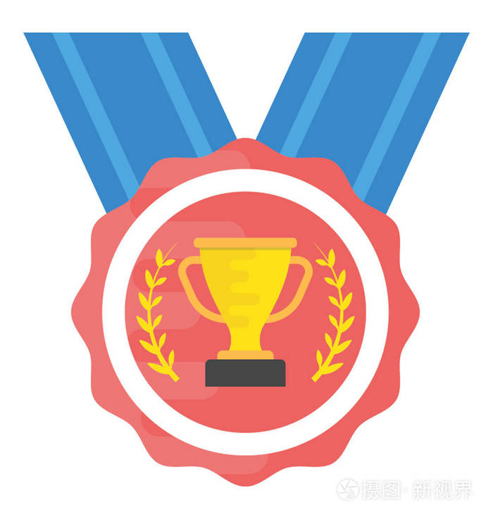 优胜者平面向量图标
