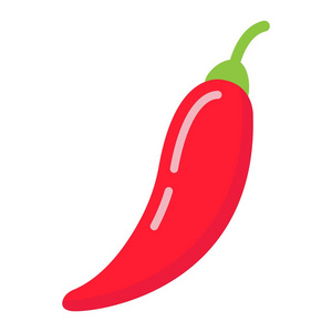 辣椒平图标，蔬菜和墨西哥