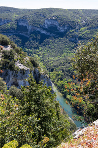 Ardeche 峡谷景观