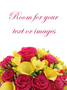 玫瑰花束和壁画图片