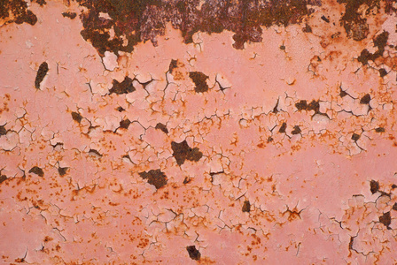 老涂漆涂漆的金属表面有锈斑照片