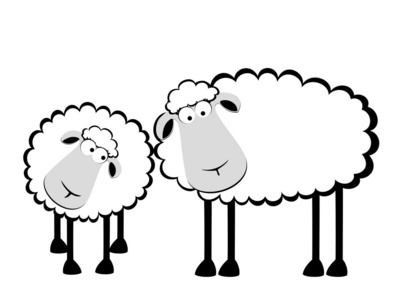 两只羊简笔画图片