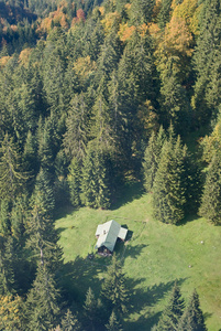 阿尔卑斯山的小屋