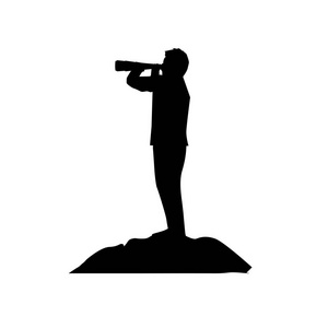 望远镜剪影图片