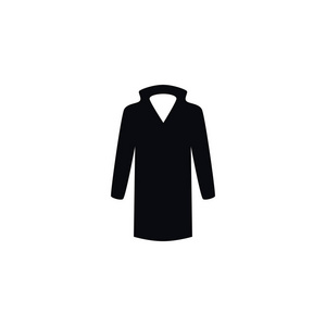 孤立的外套图标。户外休闲服向量元素可以用于户外休闲服，夹克，外套设计概念
