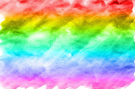 粉红色溶液抽象水彩背景的多色墨水污渍的所有光谱颜色.