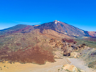 德火山从沙漠在特内里费岛