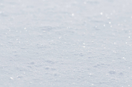 新鲜的白雪背景。自然冬天背景