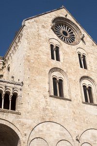 比顿意大利巴里普利亚罗马式风格的旧大教堂