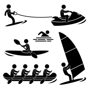 水上运动滑帆划艇风帆漂流
