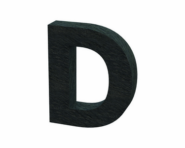 字体石石板大写 D 3d 渲染