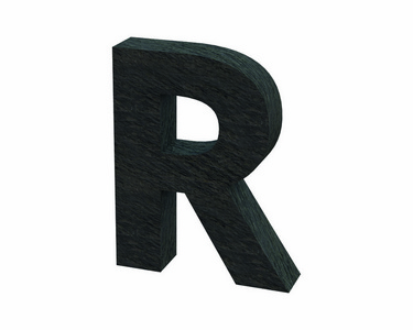 字体石石板资本 R 3d 渲染