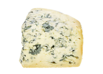 孤立在白色背景上的蓝奶酪