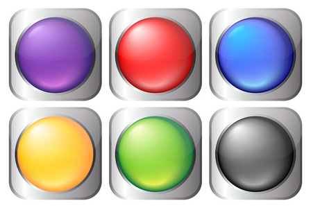 五颜六色的按钮图片