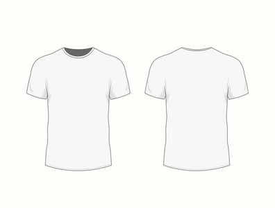 前后视图短袖男式白 tshirt照片