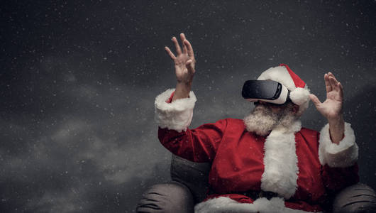 圣诞老人体验虚拟现实图片