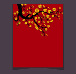 中国农历新年和中秋矢量樱花图片