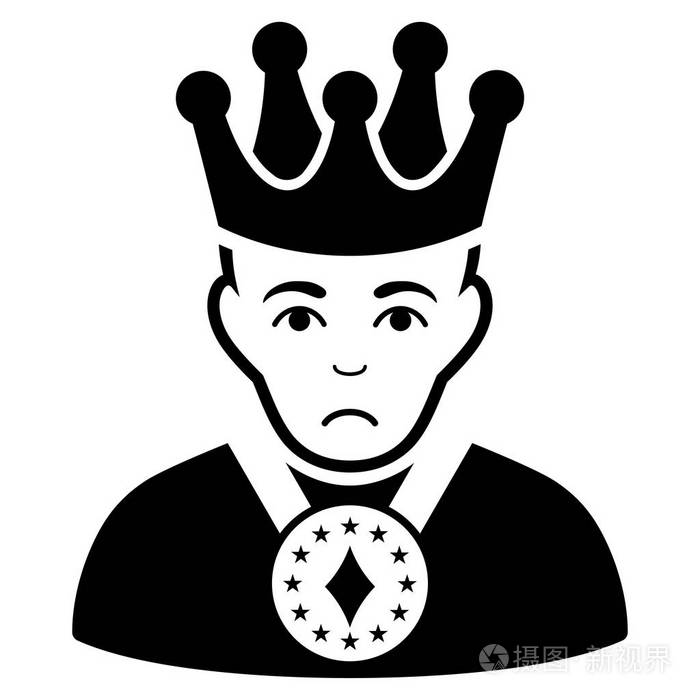 哀伤的国王黑图标
