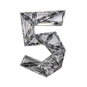 水晶三角化字体数五 5 3d