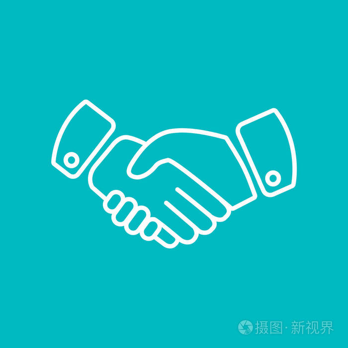 合作握手图标