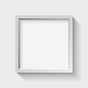 现实的空白框架在光背景, 边界为您的创造性的项目, 矢量设计对象