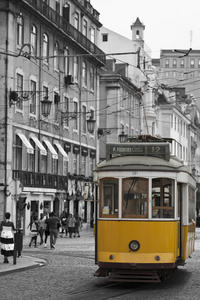 黄色电车在里斯本