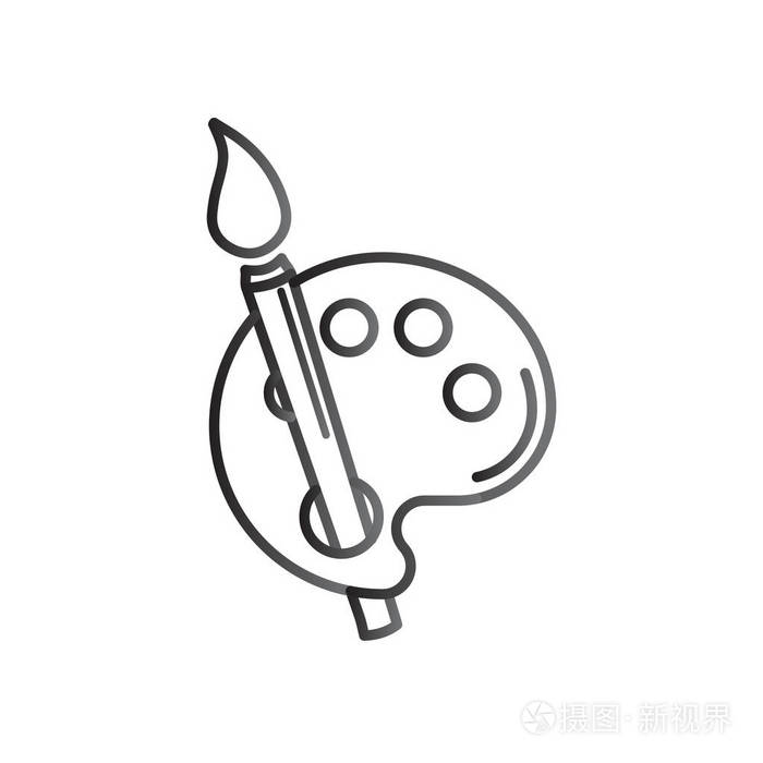 画笔和调色板图标