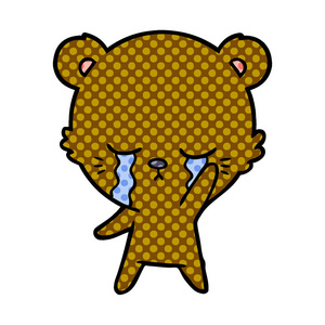 哭泣的熊卡通 chraracter