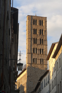 意大利托斯卡纳的中世纪钟楼