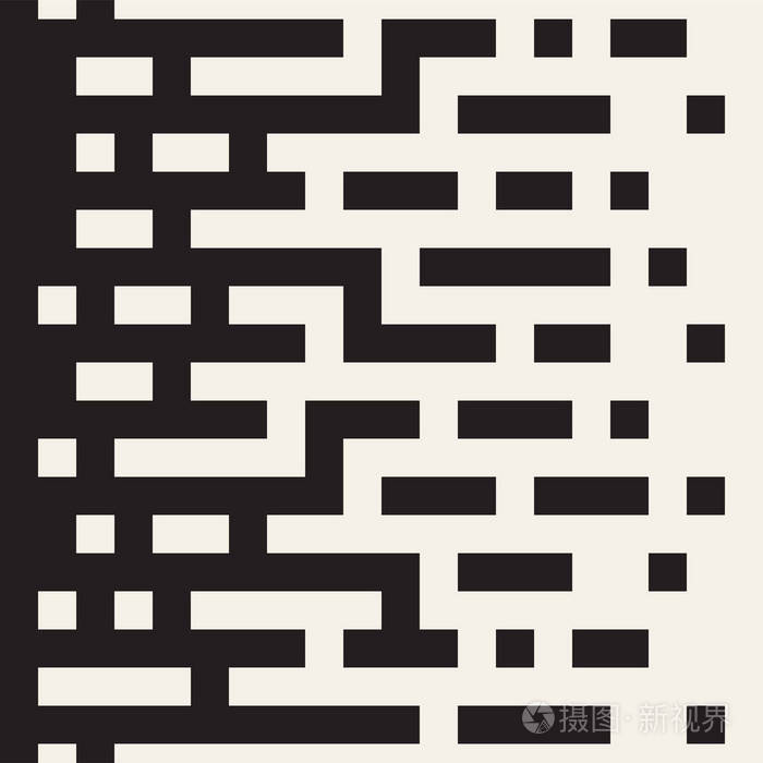 矢量无缝不规则线半色调黑白过渡抽象新潮的几何背景图案