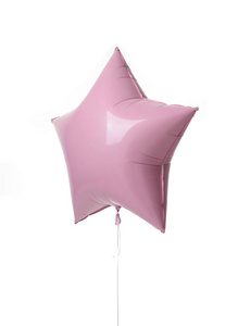 单粉红色大36英寸金属气球明星对象的生日