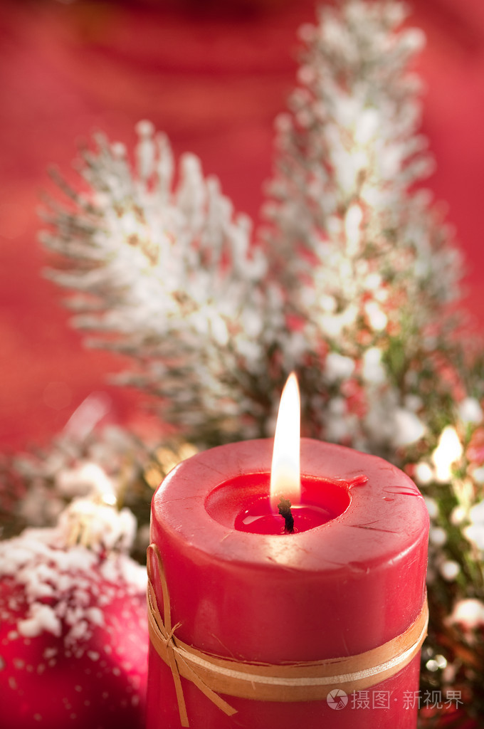 照明圣诞蜡烛