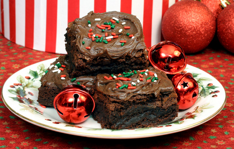 巧克力圣诞核仁巧克力饼