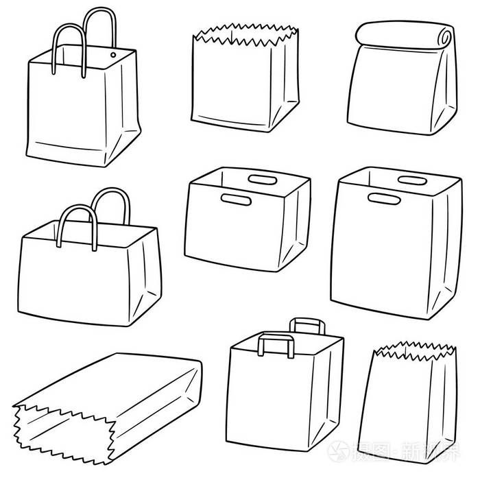食品包装袋简笔画图片