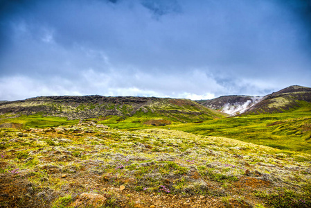 冰岛的自然美丽山水风景