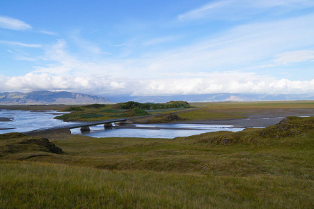 美丽的景色，在夏天，冰岛