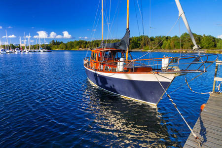 波罗的海游艇船坞在夏天, 瑞典