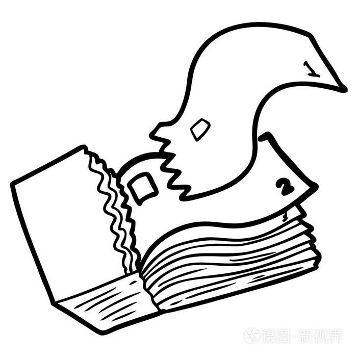 卡通门票矢量插画