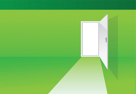 绿色房间的门